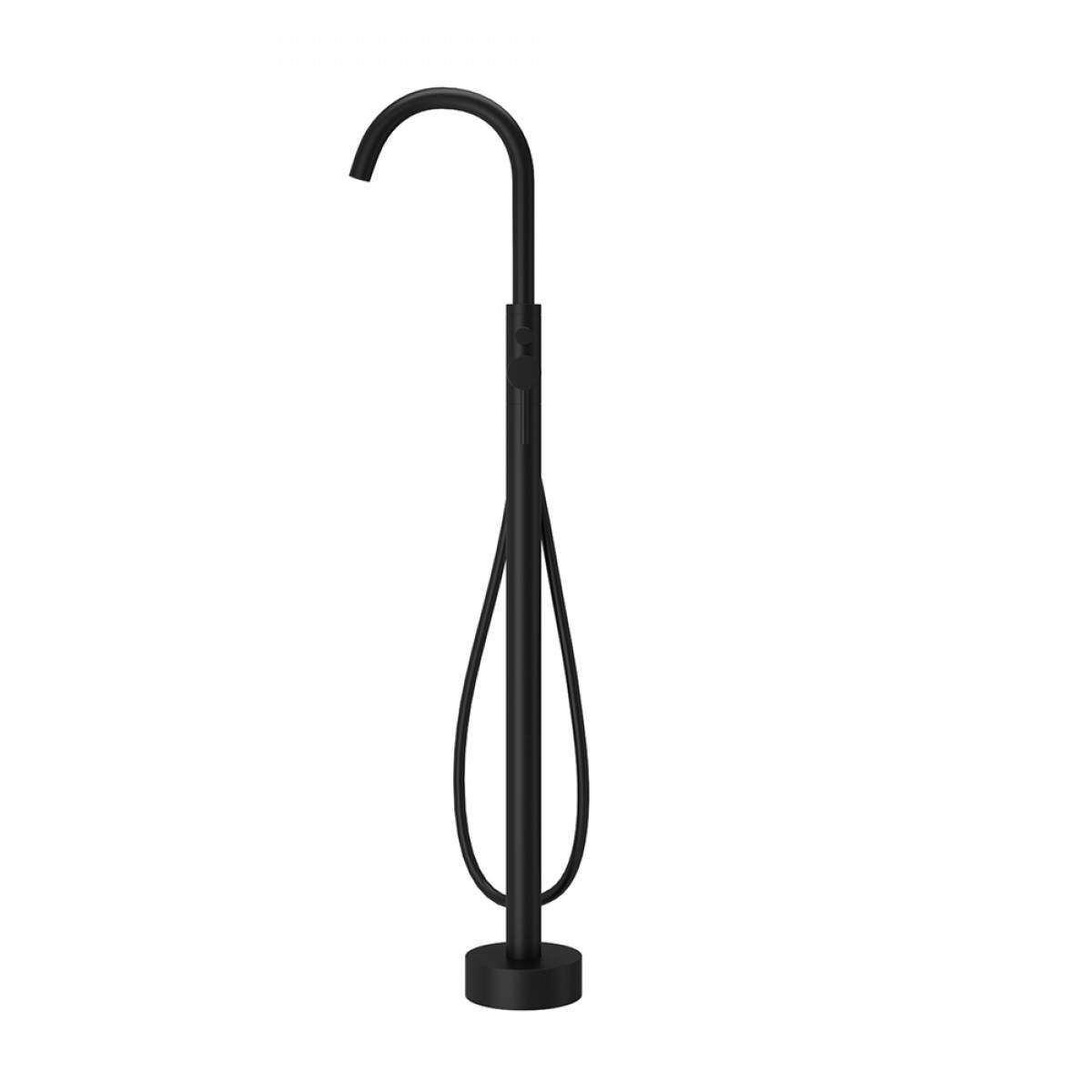 Harbour Clarity Matt Black Floorstanding Bath Shower Mixer, Shower Kit & Easy Plumb Installation Kit